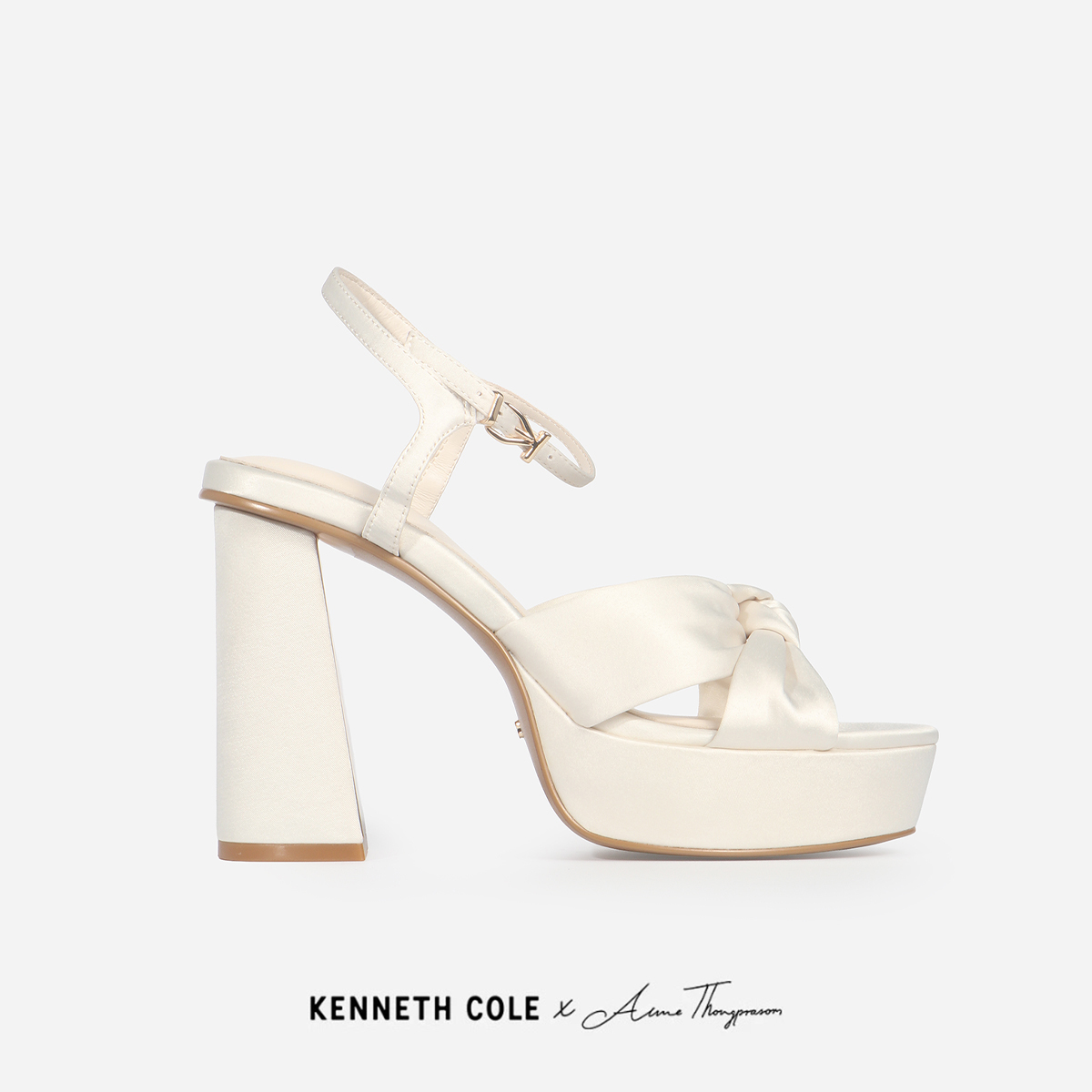 Kenneth Cole X Anne Thongprasom Women's High Heel Shoes Model Aurora Platform White Pearl Satin White (Hel - Kf85207Le-110) ราคา 5,990 บาท*ส่งฟรี