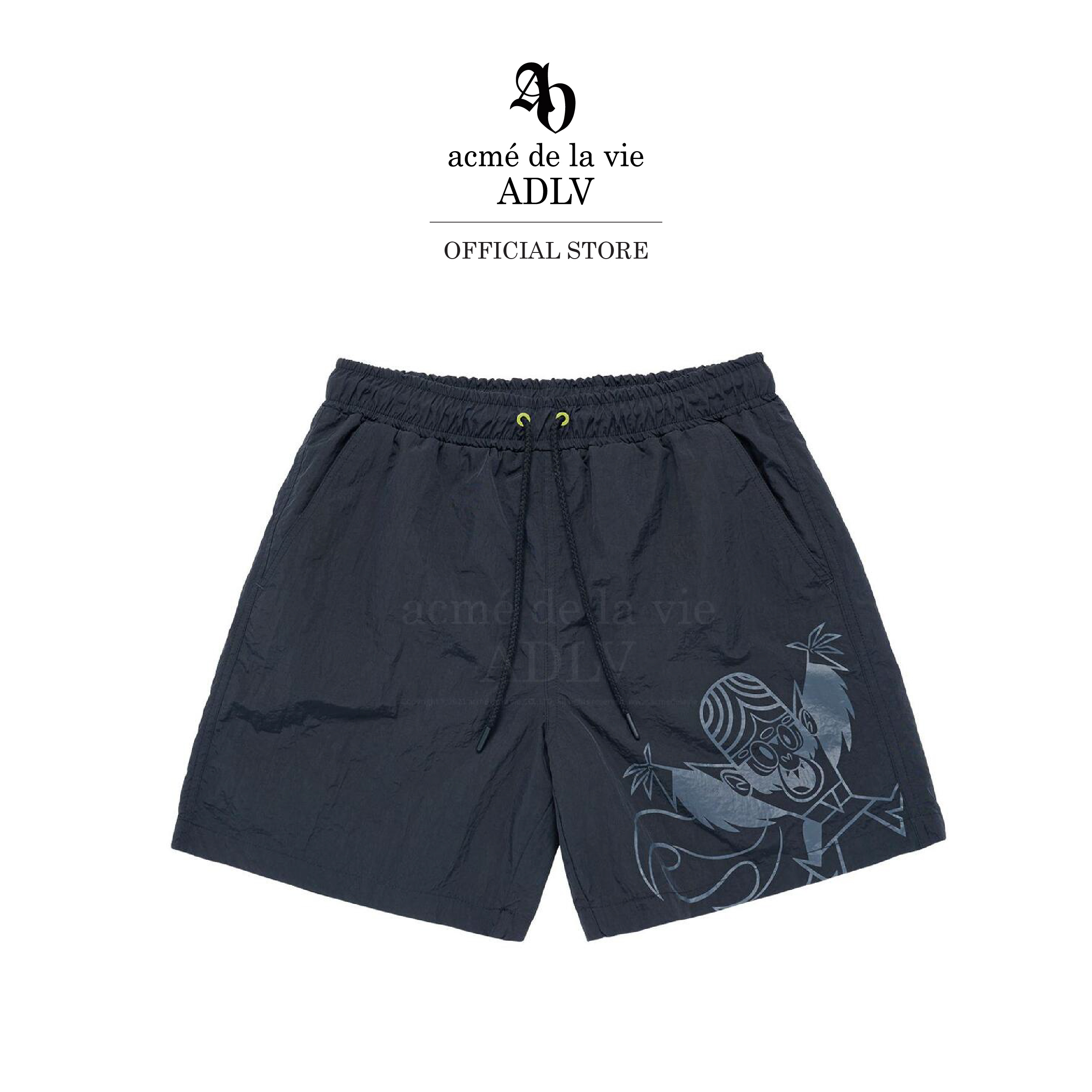 ADLV [acme de la vie] กางเกงขาสั้น รุ่น The Powerpuff Girls X Acmedelavie Mojo Jojo Artwork Swim Short Pants Black ราคา 3,200 บาท*ส่งฟรี