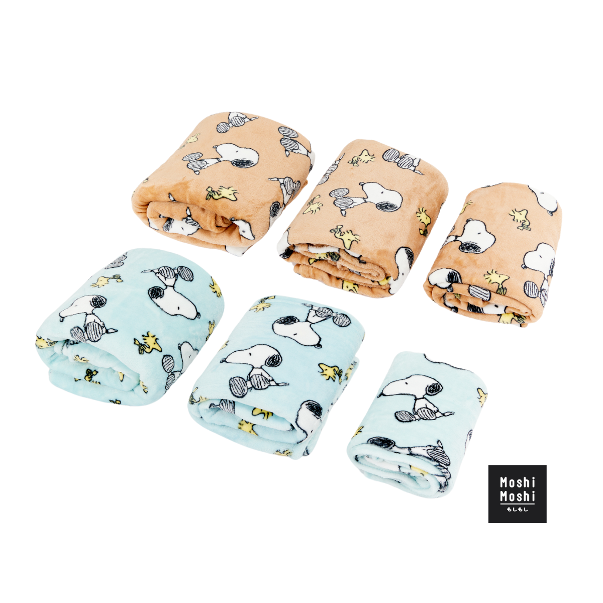 Moshi Moshi ผ้าห่มโมชิโมชิ ผ้าห่มขนนุ่ม ลาย Snoopy ลิขสิทธิ์แท้ รุ่น 6100004372-4379 ราคา 109 บาท*ส่งฟรี