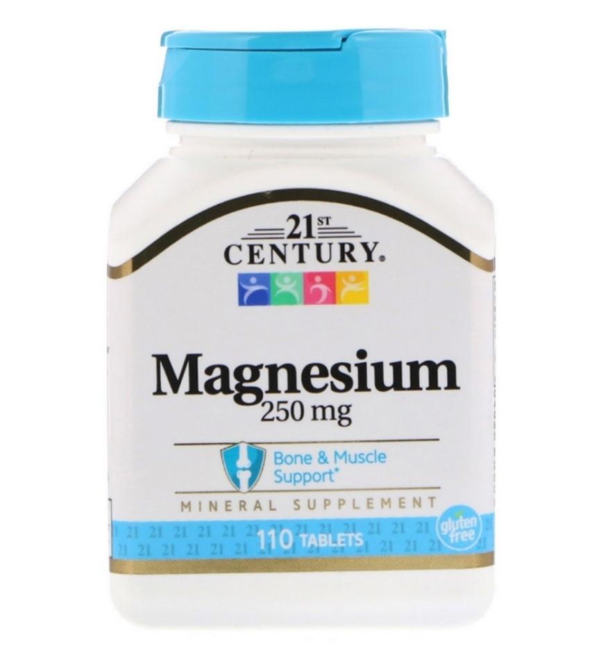 Magnesium 250mg แมกนีเซียม 110เม็ด 21st century