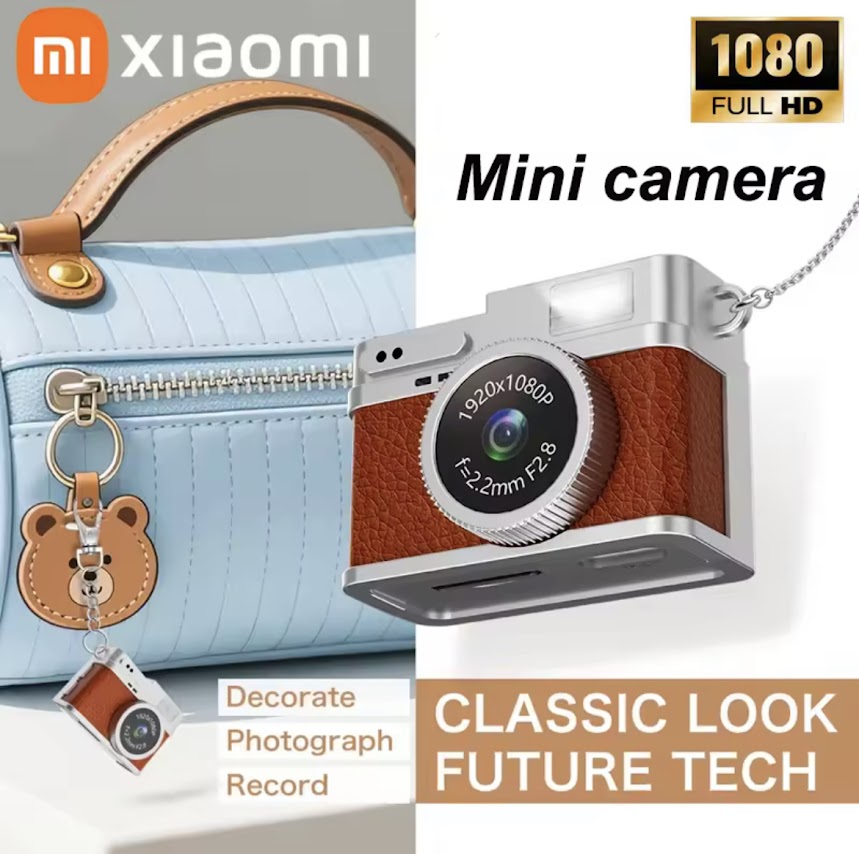 Xiaomi Retro Mini กล้อง 0.96 นิ้วหน้าจอ 4K วิดีโอแบบพกพาการบันทึก HD สวมใส่ในร่มบ้านกลางแจ้งสําหรับ Yong คน ราคา 550 บาท*ส่งฟรี