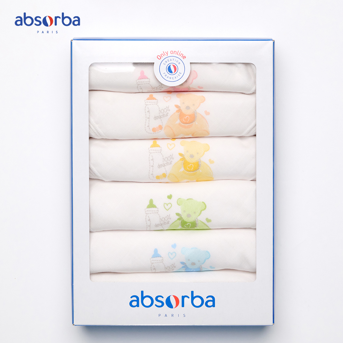 จำหน่ายเฉพาะออนไลน์ - แอ็บซอร์บา (แพ็ค 6 ผืน) ผ้าอ้อมเด็กแรกเกิด ผ้าสาลู ทอ 2 ชั้น ขนาด 27x27 นิ้ว Baby Bear ราคา 549 บาท*ส่งฟรี