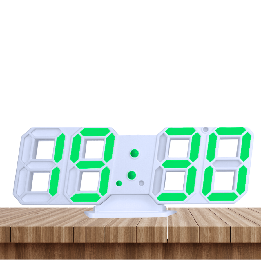 นาฬิกาแต่งห้อง นาฬิกาLED นาฬิกา3มิติ มี 5 สีให้เลือก แดง น้ำเงิน เขียว และขาว+สายUSB นาฬิกา3D JH-225 พร้อมส่ง