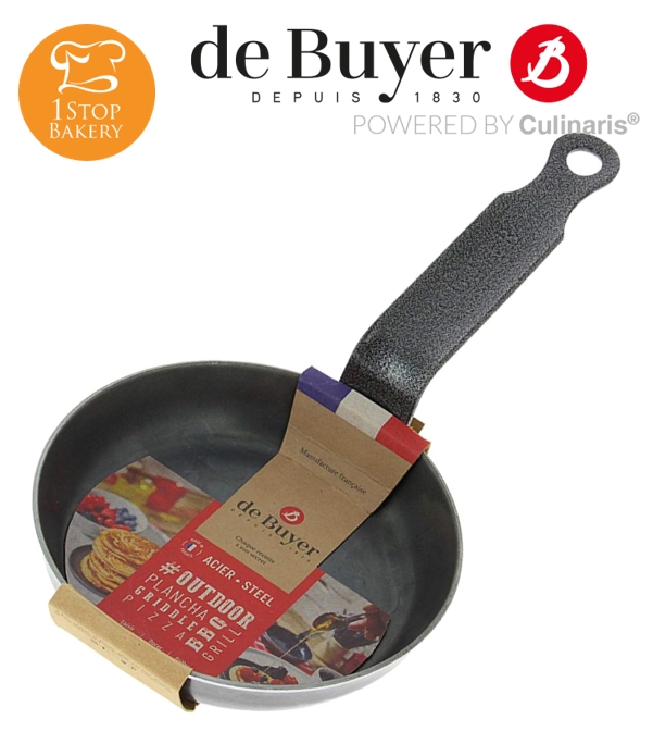 de Buyer Acier Carbone Steel Plus-pancake pan, 24cm 5120.24