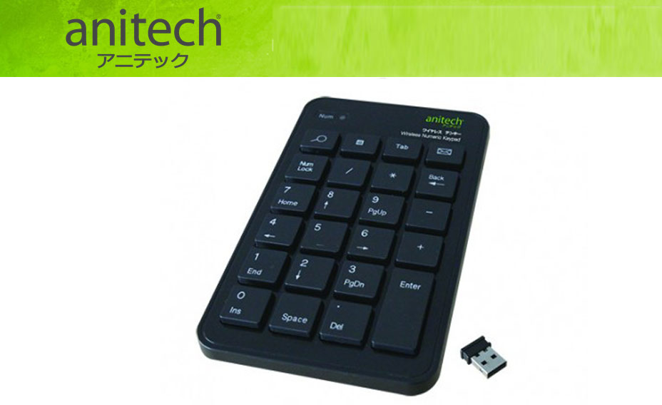 ภาพประกอบคำอธิบาย Anitech Keypad Retractable Wireless N181(คีย์บอร์ดตัวเลขไร้สายแอนนิเทค)(สินค้าพร้อมส่ง)
