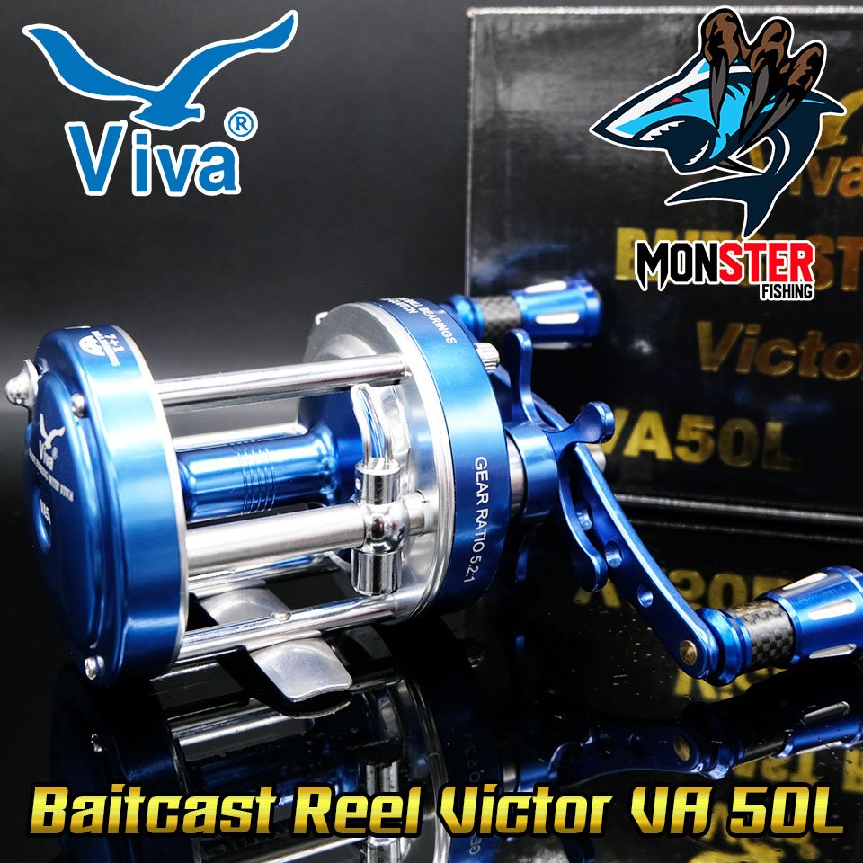 รอกตกปลา รอกเบท วีว่า VIVA BAITCAST REEL VA50L หมุนซ้าย New VICTOR