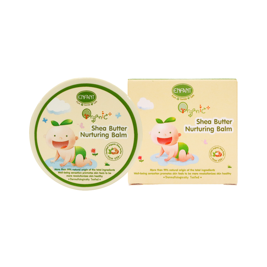 ENFANT (อองฟองต์) Organic Plus Shea Butter Nurturing Balm สูตรอ่อนโยนแม้ผิวบอบบาง ใช้ได้ตั้งแต่เด็กแรกเกิด 30g. ราคา 199 บาท*ส่งฟรี