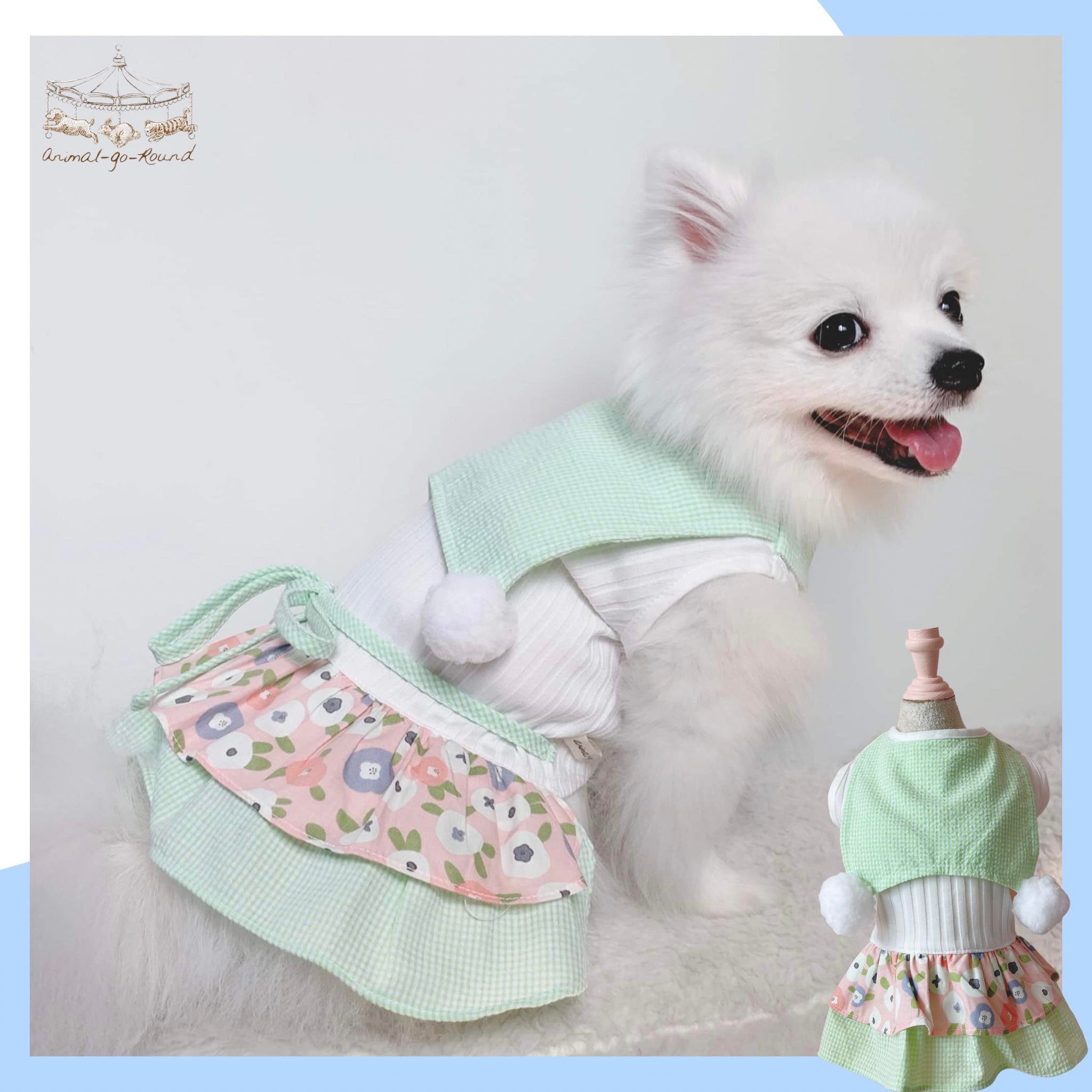 Animal-Go-Round เสื้อผ้าเครื่องแต่งกาย สัตว์เลี้ยง, หมา, แมว, สุนัข รุ่น Pom Pom Girl Green ราคา 590 บาท*ส่งฟรี