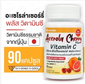 ภาพหน้าปกสินค้าวิตามินซี 500 มก.  Boostuplife Acerola Cherry Plus Vitamin C ที่เกี่ยวข้อง