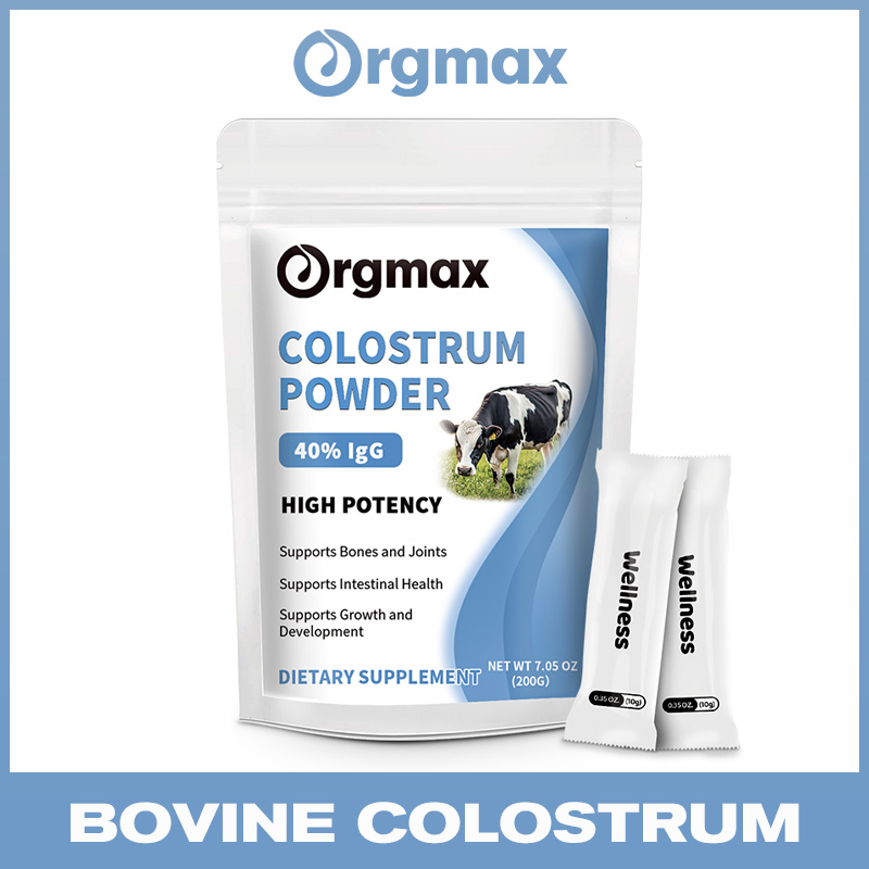 Orgmax Bovine Colostrum Powder 40%IgG for Gut Health, Immune Support, Muscle Recovery & Wellness Grass Fed Bovine Powder ราคา 280 บาท*ส่งฟรี