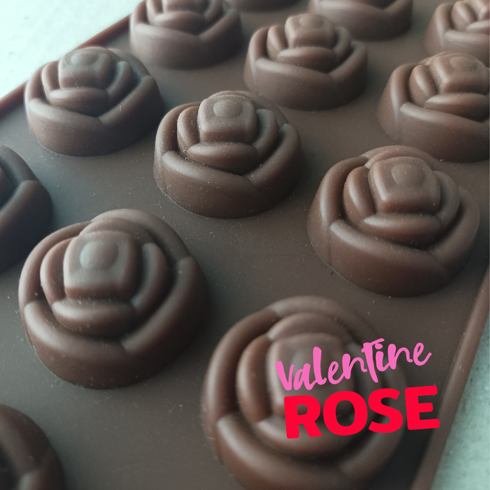 Rose Circle Valentine Silicone Mold for Pastry Chocolate CAke Gummy Pudding Fondant Cake ราคา 68 บาท*ส่งฟรี