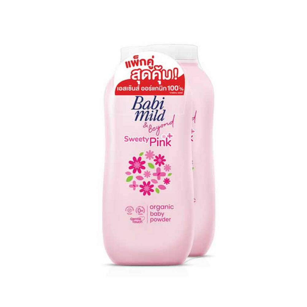 [แพ็คคู่] Babi Mild เบบี้ มายด์ แป้งเด็ก เบบี้ พาวเดอร์ ปริมาณ 160กรัมx2
