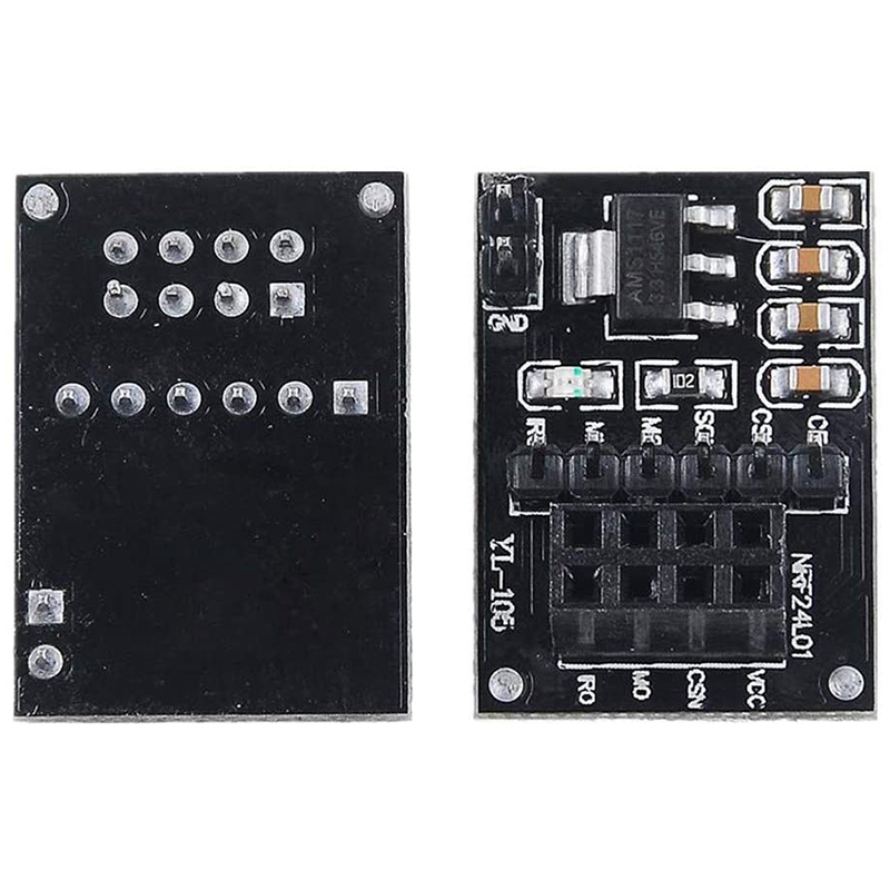 2Pcs NRF24L01+PA+LNA RF Wireless Transceiver Module with SMA Antenna 2.4G 1100m & Wireless Module with Breakout Adapter On-Board 3.3V Regulator 