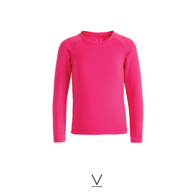 KIDS COLLECTION PINK RASH GUARD SS2022 ชุดว่ายน้ำเด็ก แขนยาวสีชมพู ผ้าหนา กัน UV UPF 50+ ราคา 690 บาท*ส่งฟรี