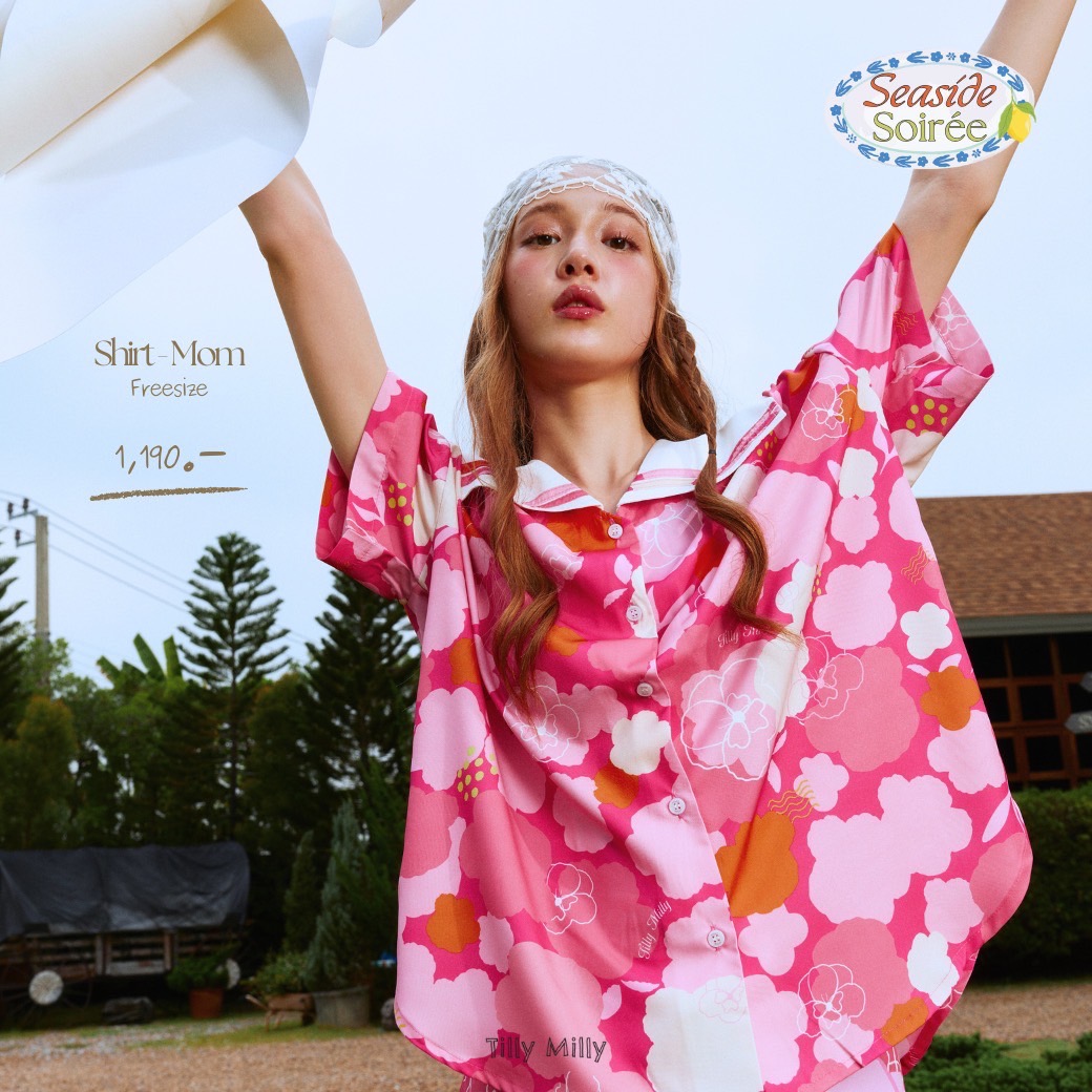 Tilly Milly เสื้อแม่ปกกะลาสี ( สีชมพู ) - Seaside Soirée ราคา 1,190 บาท*ส่งฟรี