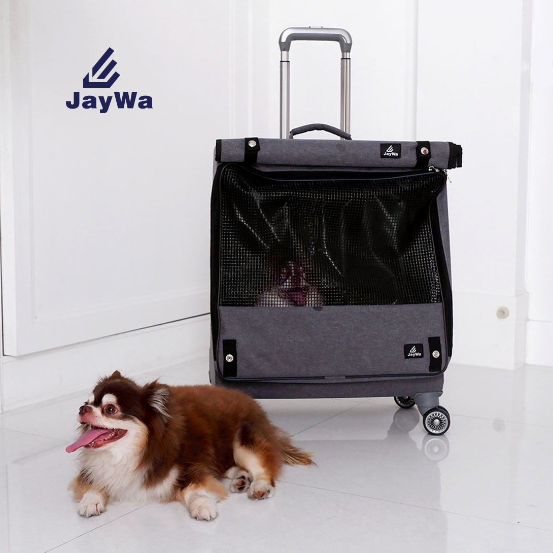 JAYWA  กระเป๋าหมาล้อลาก pet trolley กระเป๋าแมวใหญ่ เป๋าแมวล้อ มี 3 size ใบใหญ่ กระเป๋าแมวล้อลาก กระเป๋าสุนัขล้อลาก กระเป๋ารถเข็นหมา 4 ล้อหมุน dog bag