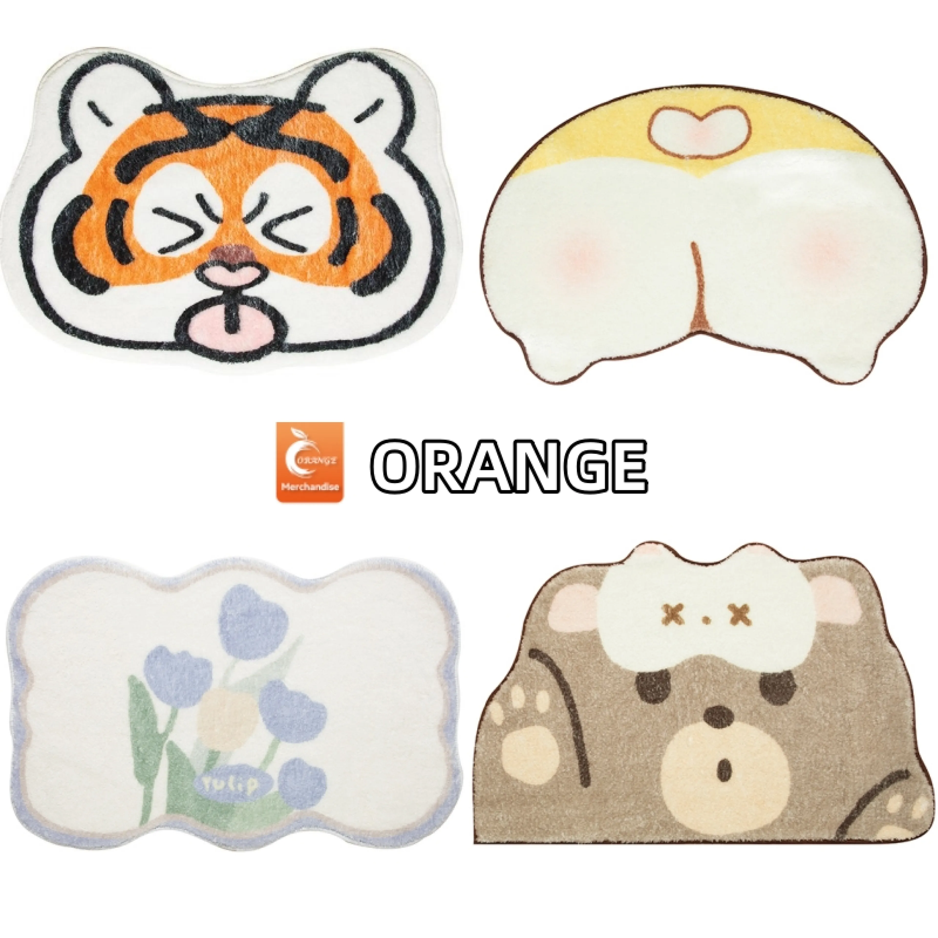 ORANGE🔥สินค้าแนะนำ🔥พรมห้องน้ำ พรมเช็ดเท้า พรมซับน้ำดี TPRคุณภาพสูง พรมกันลื่น พรมเช็ดเท้าขนนุ่ม - รูปที่ 1