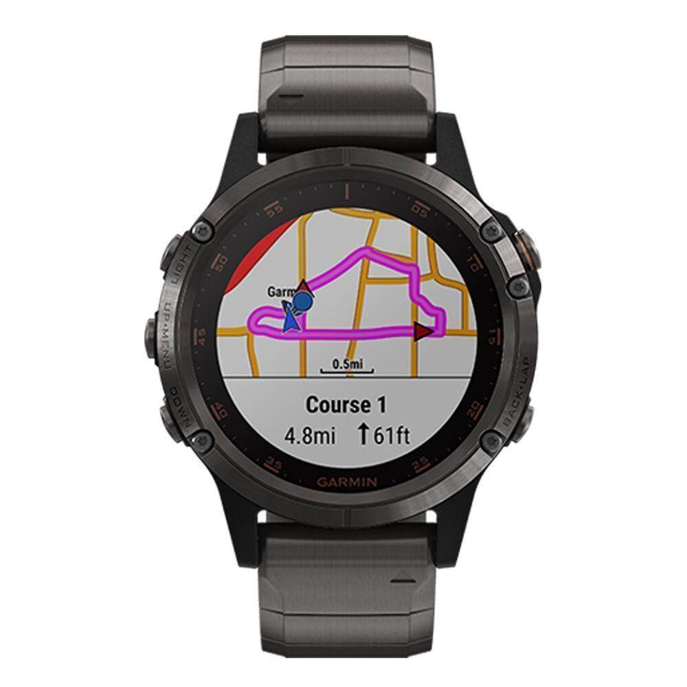 ยี่ห้อไหนดี  เพชรบุรี Garmin Fēnix 5 Plus GM-010-01988-81 Smart Digital Black Carbon Titanium Unisex Smartwatch