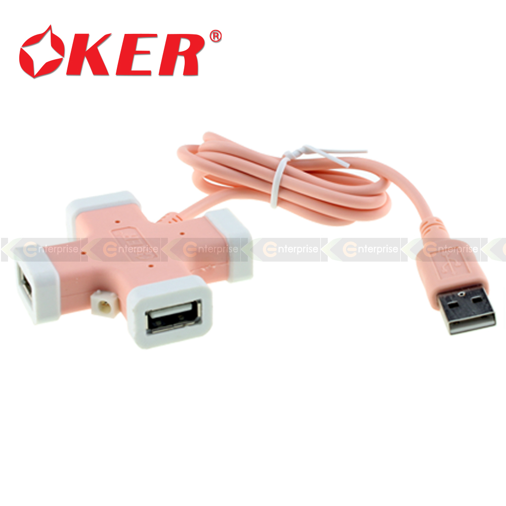 อุปกรณ์เพิ่มช่อง USB 4 Port HUB OKER (H365)