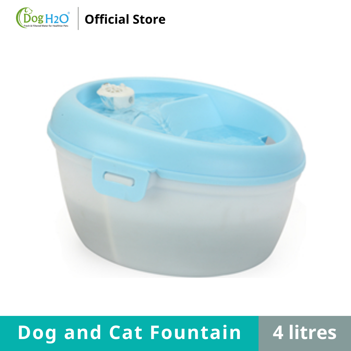 DogH2O Dog and Cat Fountain 4 litres น้ำพุแมวและน้ำพุสุนัข สีฟ้า บรรจุน้ำขนาด 4 ลิตร ราคา 1,270 บาท*ส่งฟรี