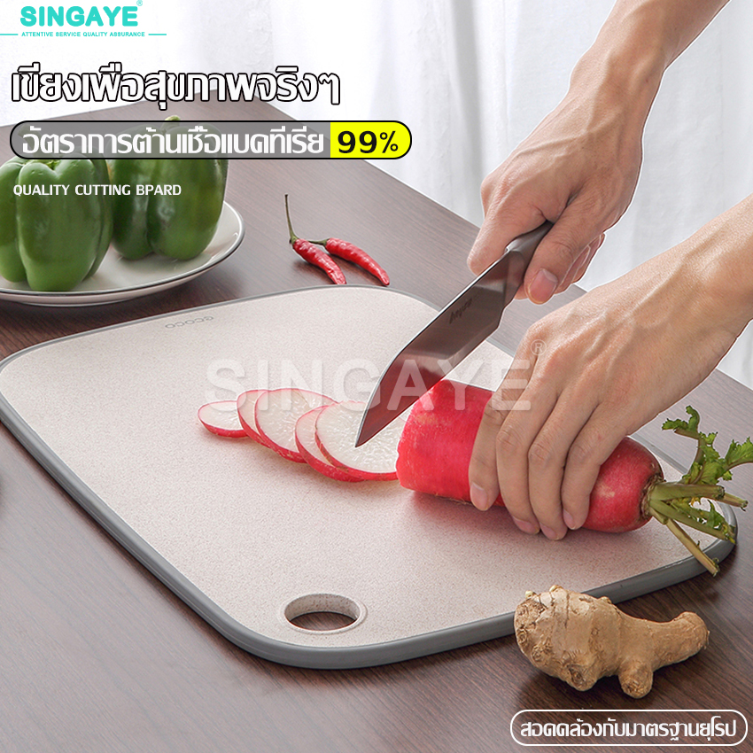 Food cutting board Food cutting board vegetable cutting board small chopping board vegetable fruit cutting board plastic cutting board with 2 colors ราคา 116 บาท*ส่งฟรี