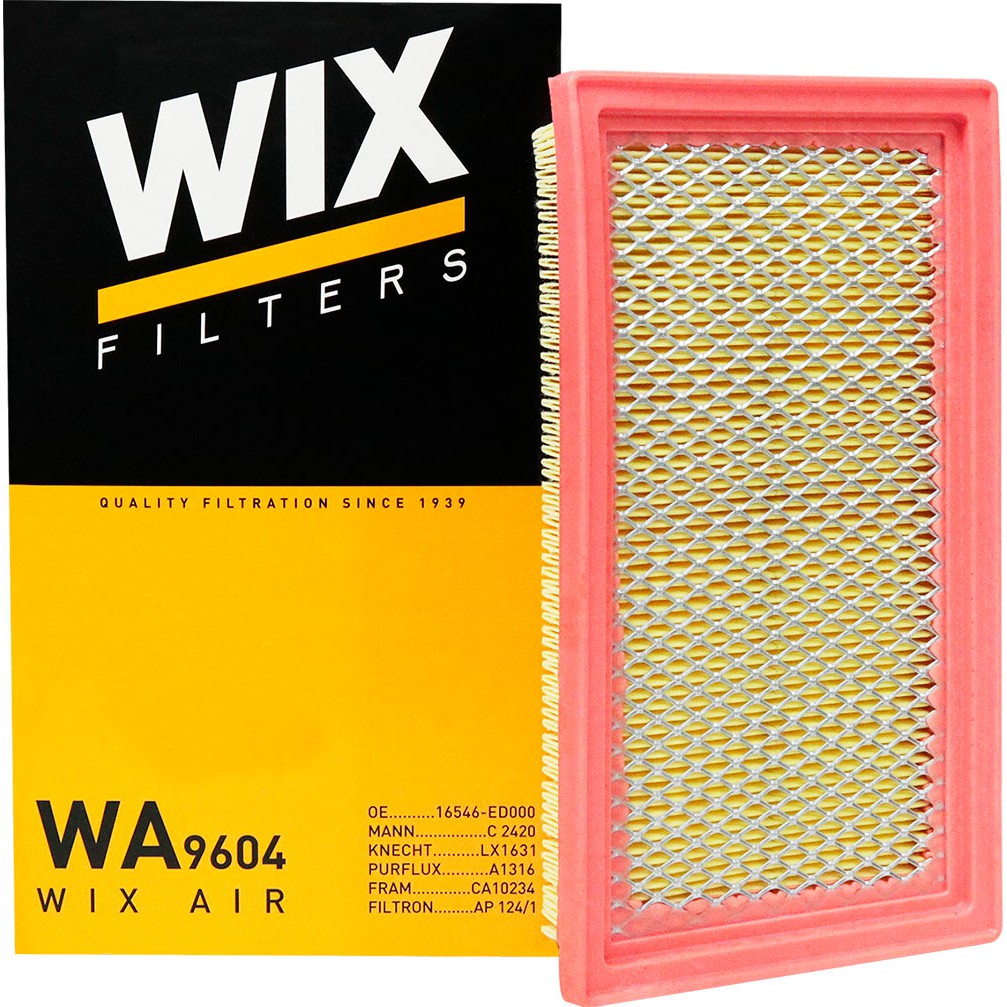 WIX AIR FILTER WIX WA9604 ,NISSAN CUBE,MICRA3,NOTE,NV2000,TRIDA,QASHQAI ราคา 200 บาท*ส่งฟรี