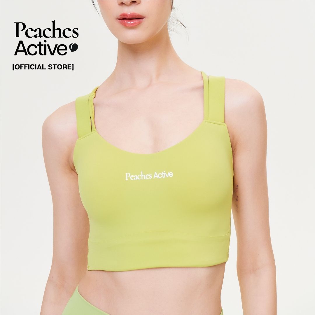 Peaches Activewear - Double Cross Back Bra บรา ดีไซน์เรียบหรูแพทเทิรน์แบบเฉพาะจากแบรนด์ ให้คุณเป็นที่ 1 ในทุกวัน การันตีดีไซน์ที่ไม่ซ้ำกับใคร ราคา 1,872 บาท*ส่งฟรี
