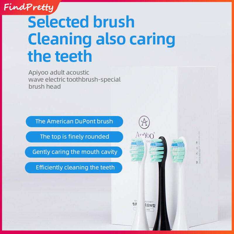 แปรงสีฟันไฟฟ้า รอยยิ้มขาวสดใสใน 1 สัปดาห์ กาฬสินธุ์ FindPretty หัวแปรงสีฟันไฟฟ้า รุ่น Apiyoo P7 แพค 3 หัวแปรง ของแท้ Electric Toothbrush Replacement Brush Heads