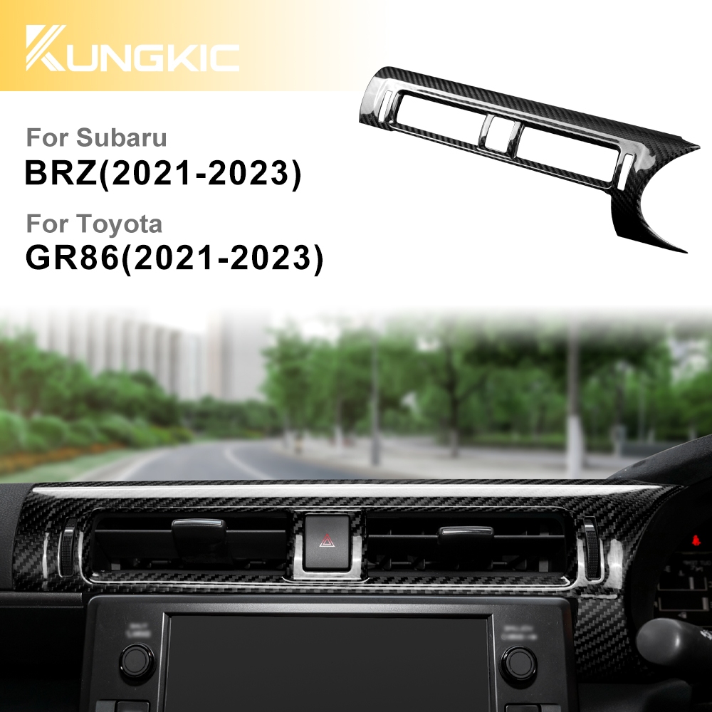 KUNGKIC คาร์บอนไฟเบอร์แข็งสําหรับ Subaru BRZ Toyota GR86 2021-2026 Central Control Air Outlet ตกแต่งฝาครอบอุปกรณ์ตกแต่งภายใน ราคา 8,585 บาท*ส่งฟรี
