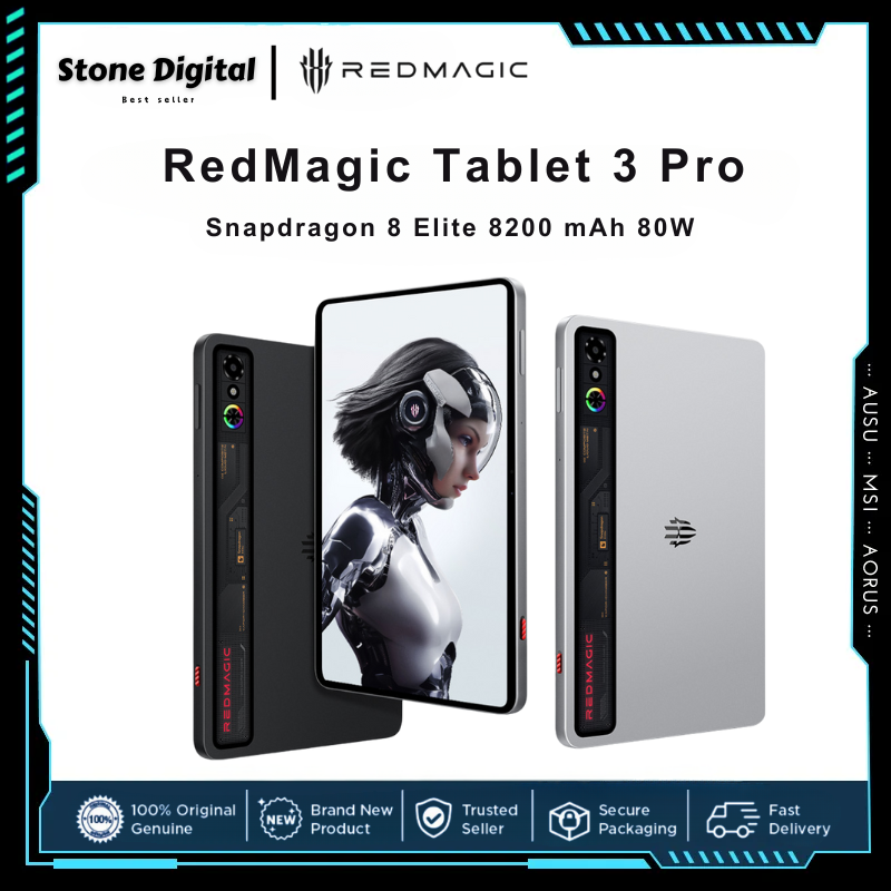 Global Rom Redmagic Tablet 3 Pro Snapdragon 8 Elite Adreno 830 (1200 Mhz) 9.06 Inches / 165Hz / 1504 X 2400 Pixels 8200 Mah 80W Wired Redmagic Astra Gaming Tablet ราคา 22,699 บาท*ส่งฟรี
