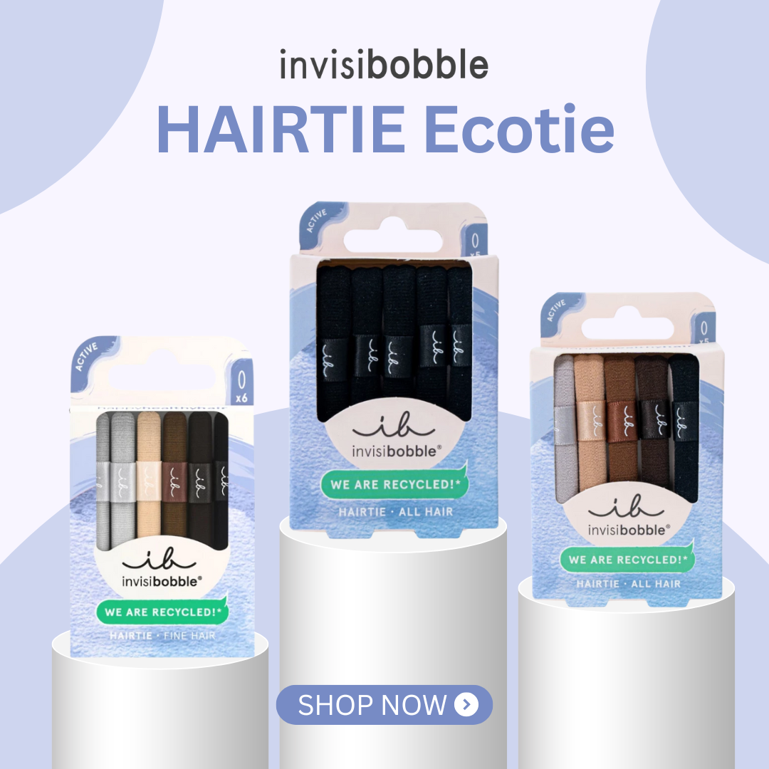 Invisibobble Hair Ties, Hair Care, Fabric Hair Ties, Model Hairtie Ecotie ราคา 279 บาท*ส่งฟรี
