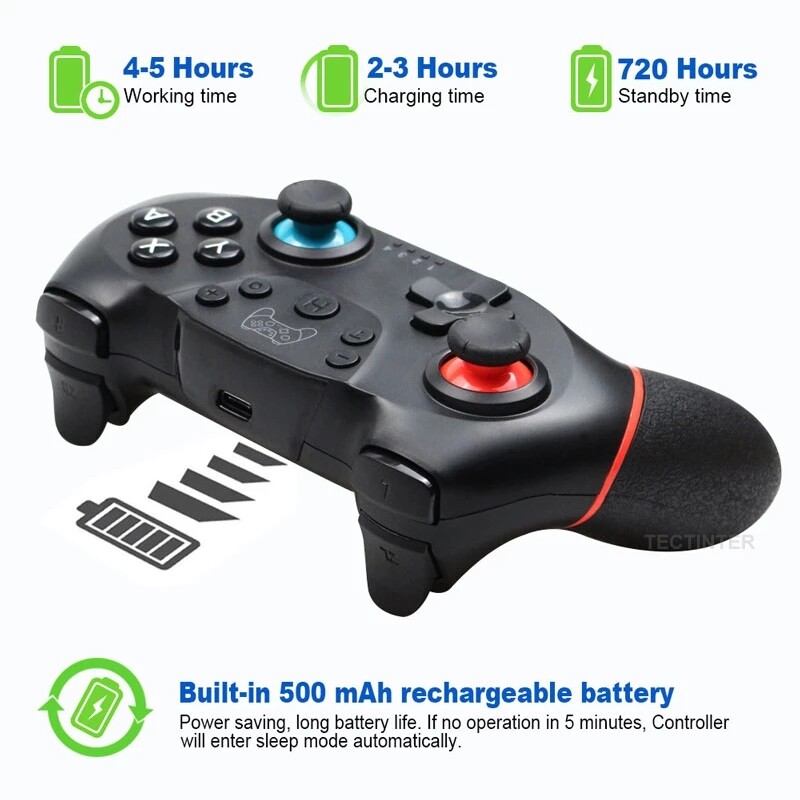 เกี่ยวกับสินค้า จอย Pro สวิตซ์ คอนโทรลเลอร์ Joy Pro Switch Wireless Blth Controller Gamepad For Nintendo Switch Pro Controller Game Joystick Joypad Remote Console ตัวควบคุมเกม จอยสติ๊กเกม วิชาชีพ ด้ามจับ จอยสติ๊ก เกมคอนโซล คอนโทรลเลอร์ คอนโทรลเลอร์ไร้สาย