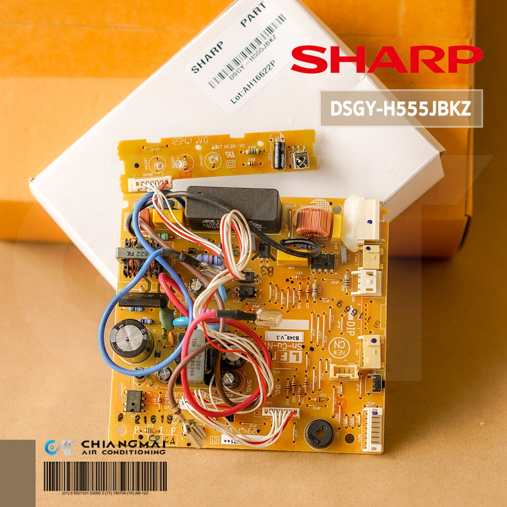 DSGY-H555JBKZ แผงวงจรแอร์ SHARP แผงบอร์ดแอร์ชาร์ป แผงบอร์ดคอยล์เย็น รุ่น AH-XP13WBB, AH-XP13XMB อะไหล่แอร์ ขอแท้ศูนย์ ราคา 3,350 บาท*ส่งฟรี