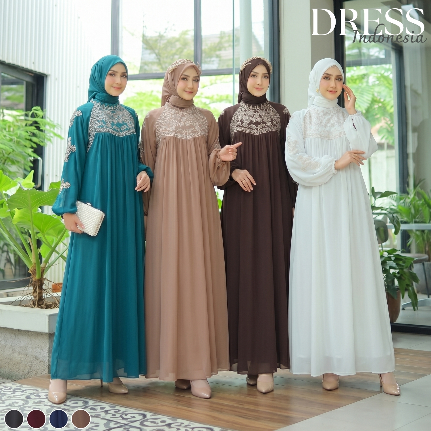 Outfit for an Event with a Hijab. Wear It to Work on the Day of Your Appointment, It Looks Very Beautiful. In66 ราคา 662 บาท*ส่งฟรี