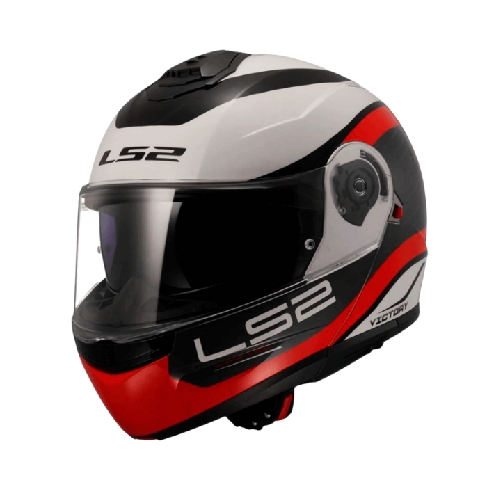 Ls2 Helmets Ff908 Strobe Ii Victory White Gray Red - Chin Lift Helmet ราคา 6,000 บาท*ส่งฟรี