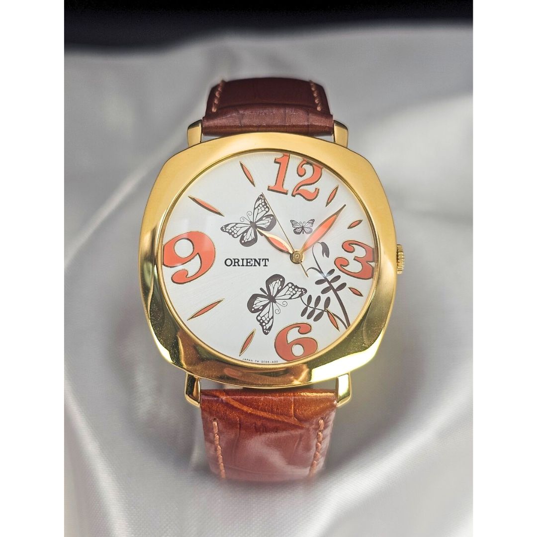 ORIENT Japan นาฬิกาสัญชาติญี่ปุ่น(ผู้หญิง) ระบบควอตซ์ ตัวเรือนทอง สินค้าแท้ ประกัน1ปี ราคา 2,950 บาท*ส่งฟรี