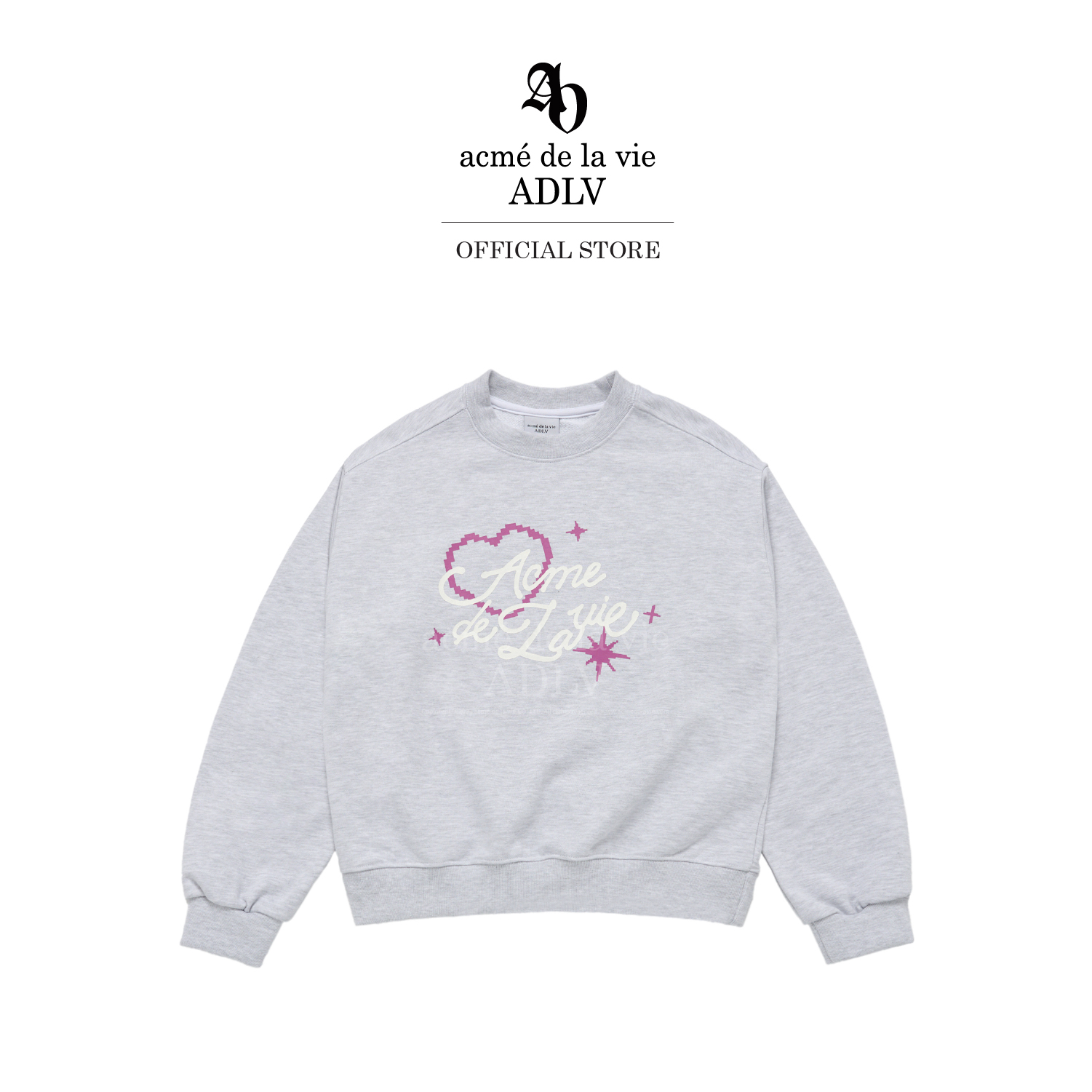 ADLV [acme de la vie] เสื้อแขนยาว รุ่น Script Heart Lettering Women'S Sweatshirts Grey (50012SHLSWF_H4GYXX) ราคา 2,900 บาท*ส่งฟรี