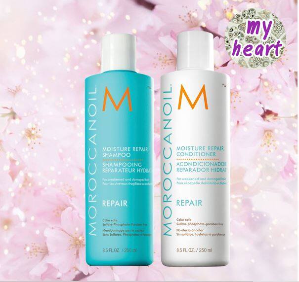 Moroccanoil Moisture Repair Shampoo/Conditioner 250/500/1000 ml สำหรับผมแห้งเสีย ราคา 630 บาท*ส่งฟรี