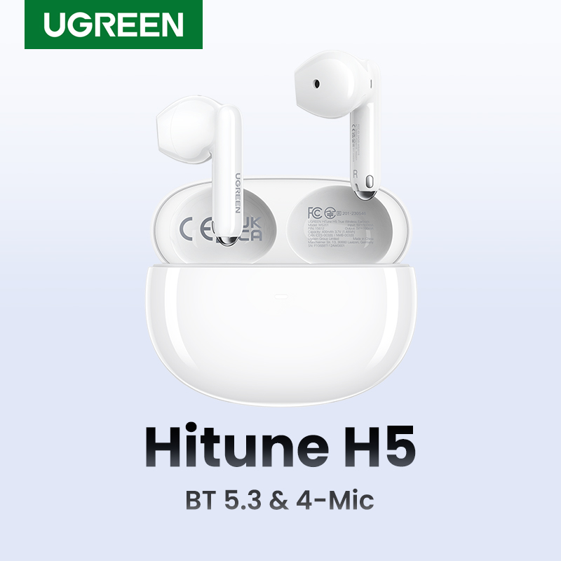 UGREEN Hitune H5 Bluetooth 5.3 Wireless Earphone 4-Mic for iPhone 15 Pro Max Model:15612 ราคา 551 บาท*ส่งฟรี