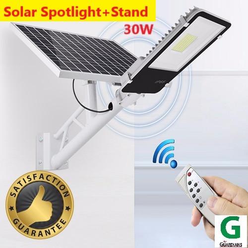 โคมไฟถนนโซล่าร์เซลล์ 30 Watt + พร้อมขายึดแผงโซล่าร์ และรีโมทคอนโทรล (Stand Alone SOLAR STREET LIGHT 30W +Stand)