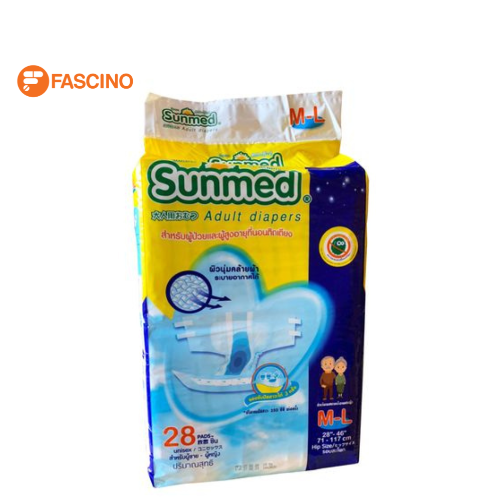 SUNMED ผ้าอ้อมผู้ใหญ่ สำหรับผู้ชายและผู้หญิง ราคา 455 บาท*ส่งฟรี