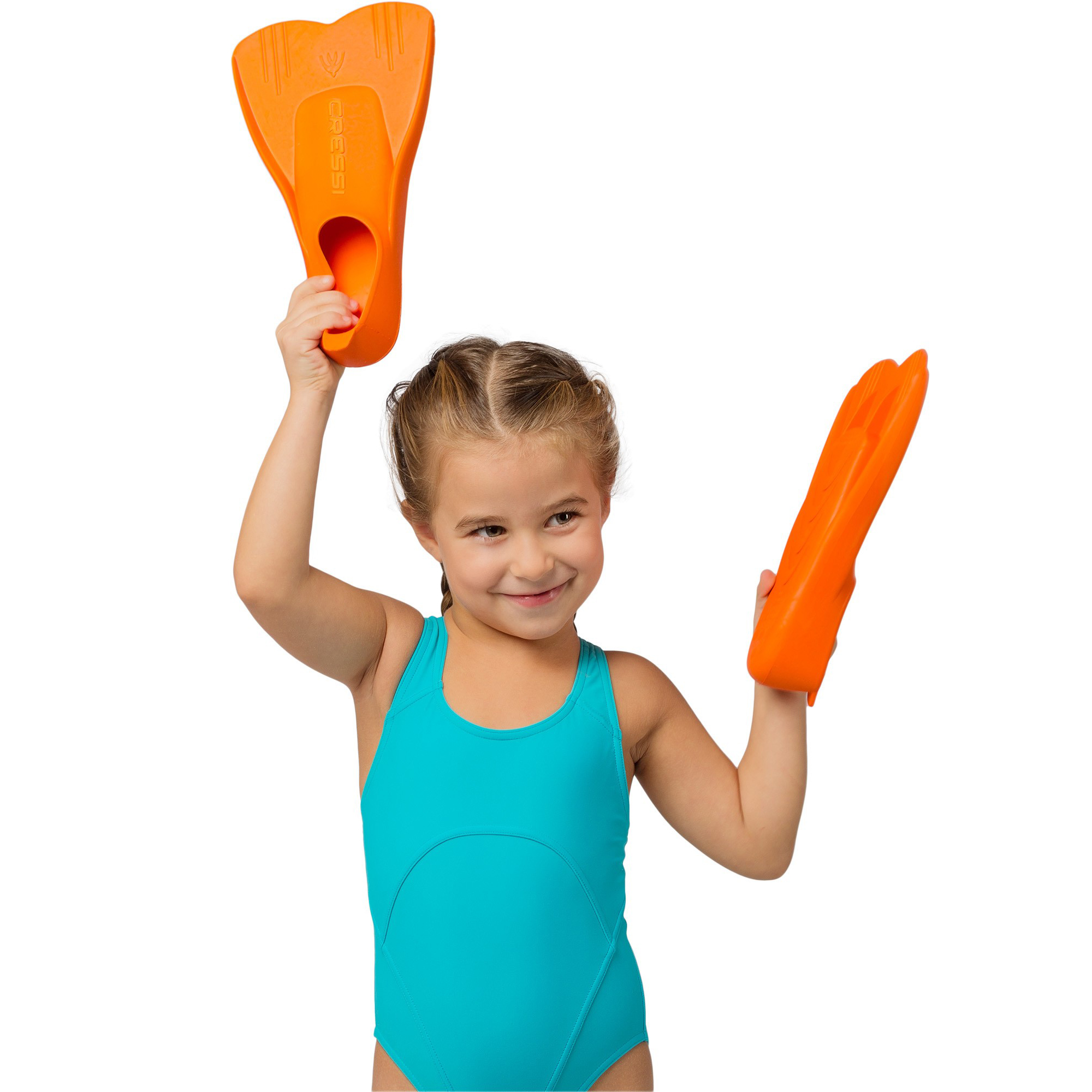 ภาพอธิบายเพิ่มเติมของ ตีนกบสำหรับว่ายน้ำ ฟินว่ายน้ำ สำหรับเด็ก  CRESSI MINI LIGHT KID FINS