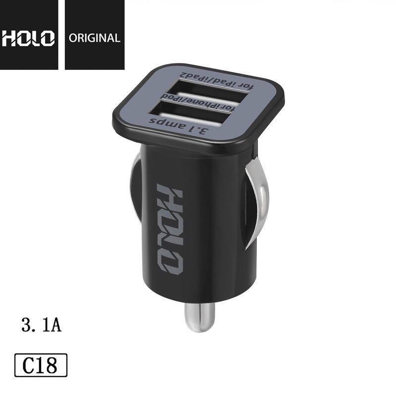 เครื่องชาร์จในรถยนต์  ช่องเสียบ Mini USB Car Charger Port HOLO C18