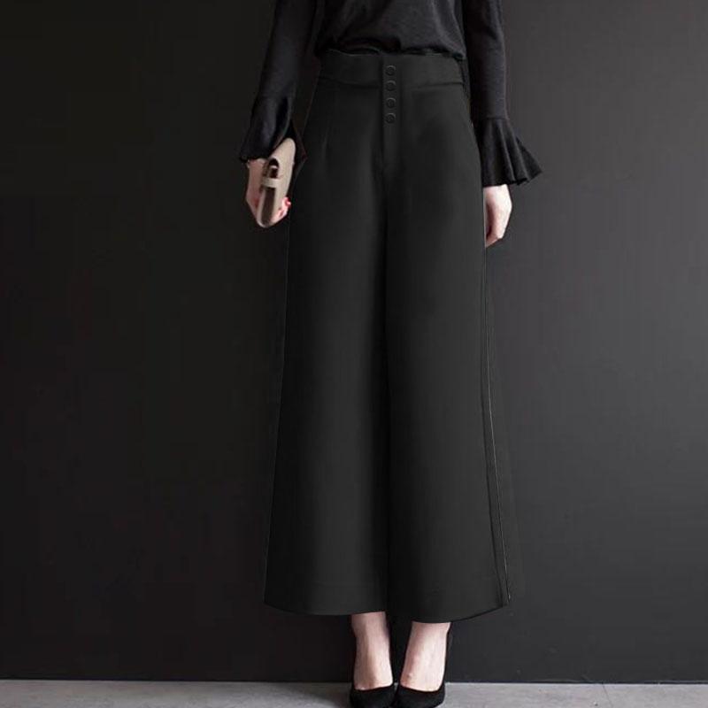 freesizeHigh grade Wide leg pants trousers elasticity Slim fit 2019 fashion new style Female growth pants