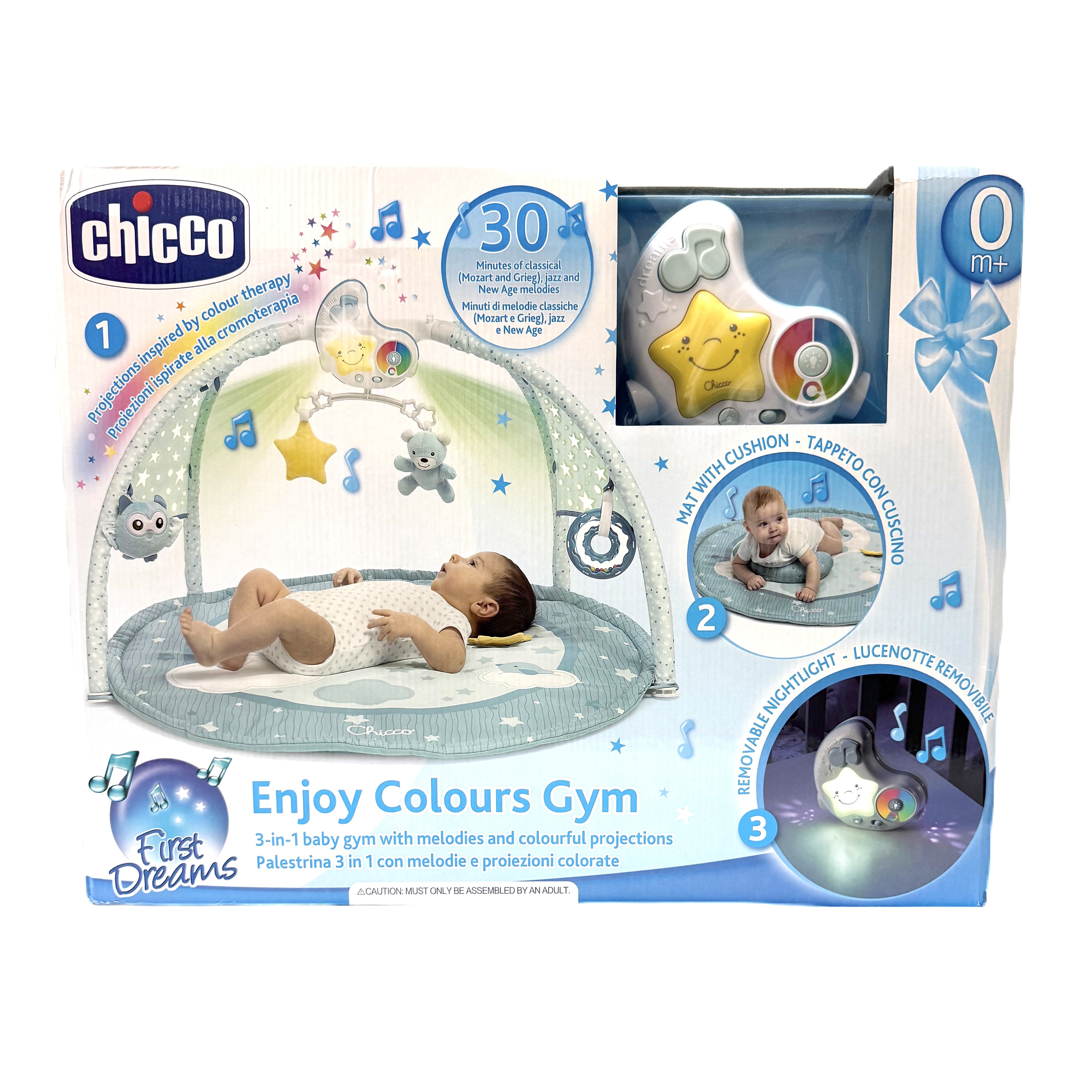 ผลิตภัณฑ์แม่และเด็ก Chicco 3 in 1 First Dream Enjoy Color Gym Blue Play Gym ราคา 2,798 บาท*ส่งฟรี