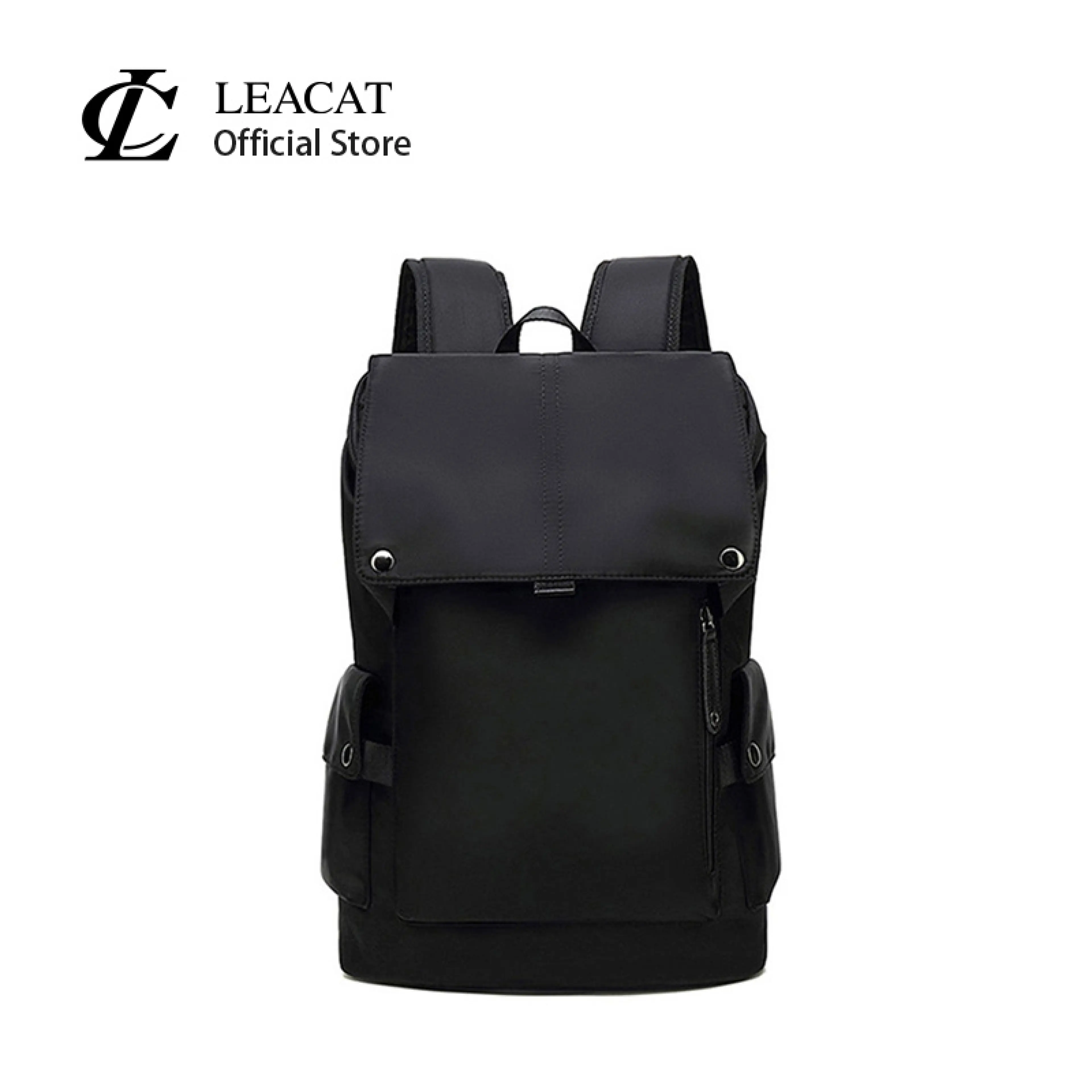 Leacat Mens Nylon Backpack Waterproof Large Capacity Fashion Laptop Backpack For Work Travel Daily Use