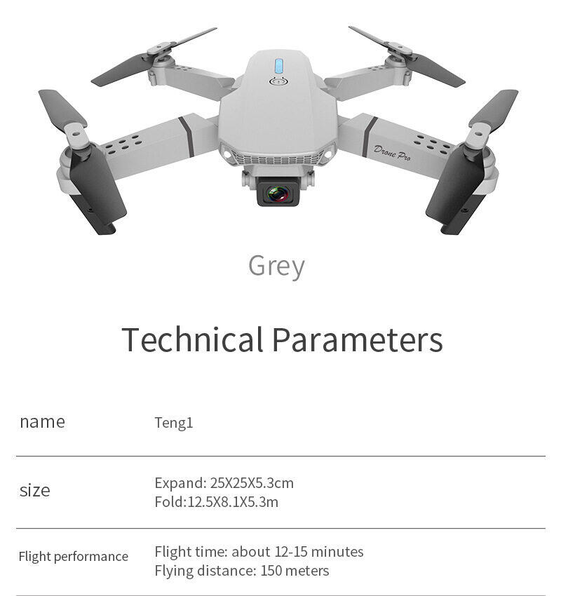 มุมมองเพิ่มเติมของสินค้า กลับอัตโนมัติที่ 100000 เมตร🚁 E88pro โดรนติดกล้อง 4K โดรนติดกล้อง360° โดรนบินระยะไกล โดรนแบบพับได้  โดรนถ่ายภาพ drone WIFI GPS