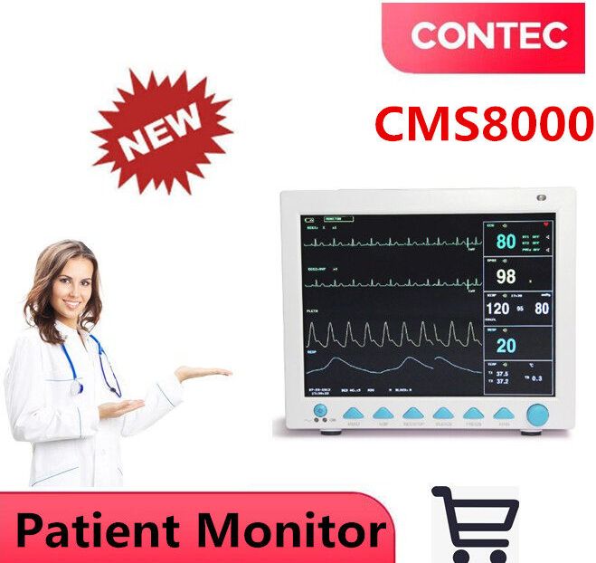 ผลิตภัณฑ์เพื่อสุขภาพและอุปกรณ์ทางการแพทย์ contec CMS8000 แบบพกพา LCD จอภาพผู้ป่วย Vital ICU CCU ป้าย NIBP SPO2 PR ECG HR 6 พารามิเตอร์ FDA และ CE พิสูจน์