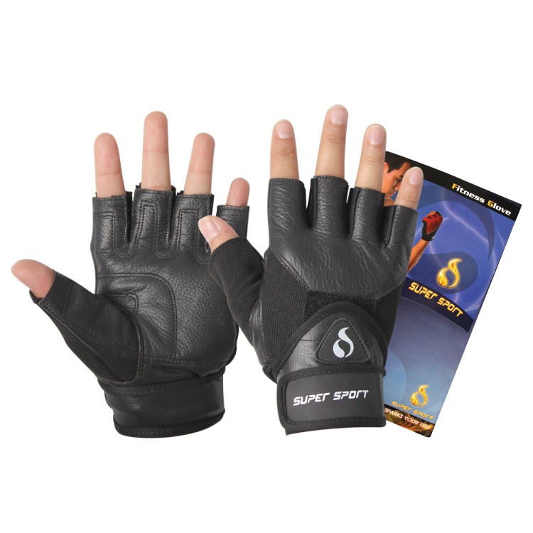 SALE!!! SUPER ถุงมือฟิตเนส SPORT Fitness Gloves+WristWrap SCW04 (440) (ใหม่ล่าสุด) ถุงมือฟิตเนส ถุงมือยกน้ำหนัก ถุงมือยกดรัมเบล ถุงมือออกกำลังกาย