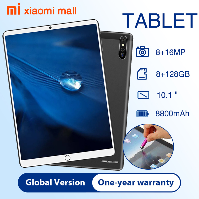 New tablets 10.1 inch ten Core Android 8.1 Tablet PC 1960x1080 IPS 8GB RAM 128GB ROM 4G Network 5G WiFi Bluetooth GPS